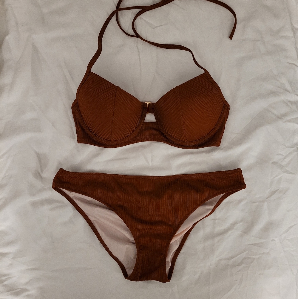 Copper colored bikini